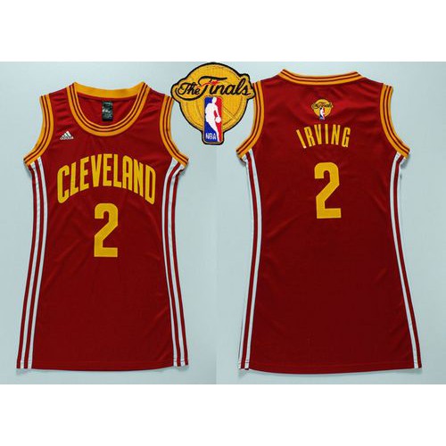 Womens Cavaliers #2 Kyrie Irving Red The Finals Patch Dress Stitched NBA Jersey Womens Cavaliers #2 Kyrie Irving Red The Finals Patch Dress Stitched NBA Jersey