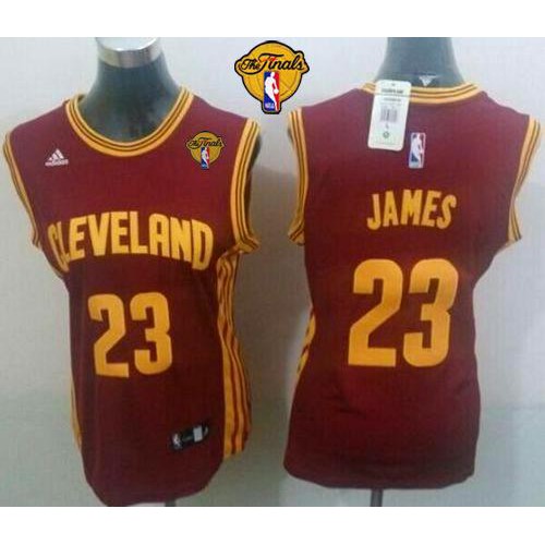 Womens Cavaliers #23 LeBron James Red The Finals Patch Road Stitched NBA Jersey Womens Cavaliers #23 LeBron James Red The Finals Patch Road Stitched NBA Jersey
