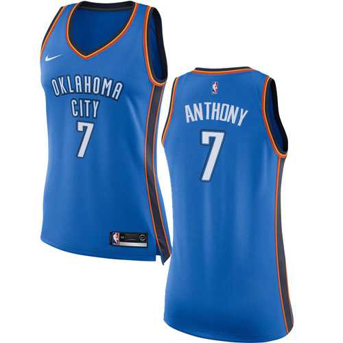 Womens Nike Oklahoma City Thunder #7 Carmelo Anthony Blue NBA Swingman Icon Edition Jersey Womens Nike Oklahoma City Thunder #7 Carmelo Anthony Blue NBA Swingman Icon Edition Jersey