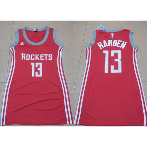 Womens Rockets #13 James Harden Red Dress Stitched NBA Jersey Womens Rockets #13 James Harden Red Dress Stitched NBA Jersey