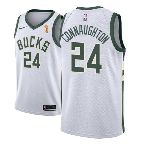 Nike Milwaukee Bucks #24 Pat Connaughton Womens 2021 NBA Finals Champions Swingman Association Edition Jersey White Womens Nike Milwaukee Bucks #24 Pat Connaughton Womens 2021 NBA Finals Champions Swingman Association Edition Jersey White Womens