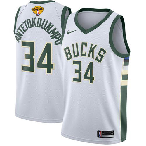Nike Milwaukee Bucks #34 Giannis Antetokounmpo Mens 2021 NBA Finals Bound Swingman Association Edition Jersey White Youth Nike Milwaukee Bucks #34 Giannis Antetokounmpo Mens 2021 NBA Finals Bound Swingman Association Edition Jersey White Youth