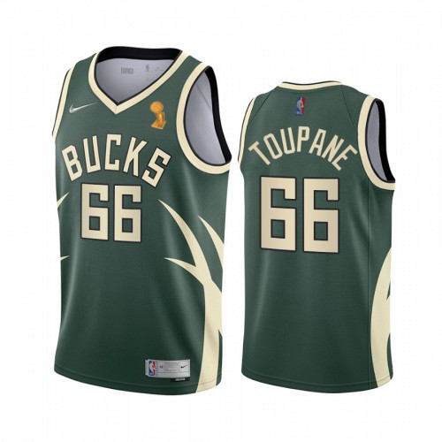 Nike Milwaukee Bucks #66 Axel Toupane Youth 2021 NBA Finals Champions Swingman Earned Edition Jersey Green Youth Nike Milwaukee Bucks #66 Axel Toupane Youth 2021 NBA Finals Champions Swingman Earned Edition Jersey Green Youth