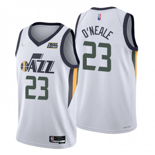 Nike Utah Jazz #23 Royce ONeale White Mens 2021-22 NBA 75th Anniversary Diamond Swingman Jersey – Association Edition Mens Nike Utah Jazz #23 Royce ONeale White Mens 2021-22 NBA 75th Anniversary Diamond Swingman Jersey – Association Edition Mens