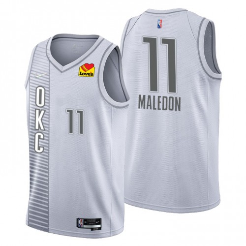 Oklahoma City Oklahoma City Thunder #11 Theo Maledon Mens Nike Gray 2021/22 Swingman NBA Jersey – City Edition Mens Oklahoma City Oklahoma City Thunder #11 Theo Maledon Mens Nike Gray 2021/22 Swingman NBA Jersey – City Edition Mens