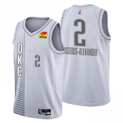 Oklahoma City Oklahoma City Thunder #2 Shai Gilgeous-Alexander Mens Nike Gray 2021/22 Swingman NBA Jersey – City Edition Mens Oklahoma City Oklahoma City Thunder #2 Shai Gilgeous-Alexander Mens Nike Gray 2021/22 Swingman NBA Jersey – City Edition Mens