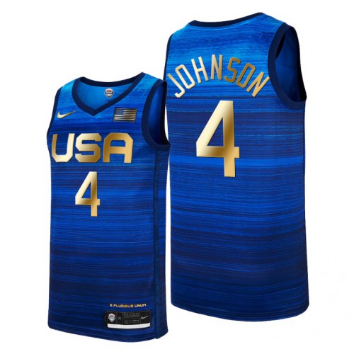 USA Dream Team #4 Keldon Johnson 2021 Tokyo Olymipcs Nike Basketball Jersey Blue Mens USA Dream Team #4 Keldon Johnson 2021 Tokyo Olymipcs Nike Basketball Jersey Blue Mens