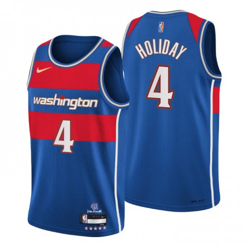 Washington Washington Wizards #4 Aaron Holiday Mens Nike Blue 2021/22 Swingman NBA Jersey – City Edition Mens Washington Washington Wizards #4 Aaron Holiday Mens Nike Blue 2021/22 Swingman NBA Jersey – City Edition Mens
