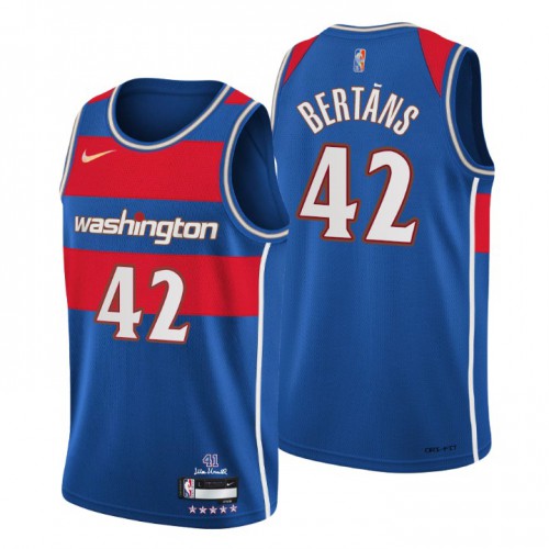 Washington Washington Wizards #42 Davis Bertans Mens Nike Blue 2021/22 Swingman NBA Jersey – City Edition Mens Washington Washington Wizards #42 Davis Bertans Mens Nike Blue 2021/22 Swingman NBA Jersey – City Edition Mens