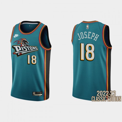 Detroit Detroit Pistons #18 Cory Joseph Teal Mens Nike NBA 2022-23 Classic Edition Jersey Mens Detroit Detroit Pistons #18 Cory Joseph Teal Mens Nike NBA 2022-23 Classic Edition Jersey Mens