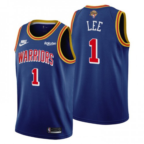 Golden State Golden State Warriors #1 Damion Lee Womens Nike Releases Classic Edition 2022 NBA Finals 75th Anniversary Jersey Blue Womens Golden State Golden State Warriors #1 Damion Lee Womens Nike Releases Classic Edition 2022 NBA Finals 75th Anniversary Jersey Blue Womens