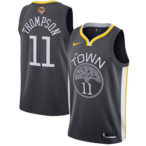 Golden State Golden State Warriors #11 Klay Thompson Mens Nike Black 2022 NBA Finals Swingman Statement Edition Jersey Mens Golden State Golden State Warriors #11 Klay Thompson Mens Nike Black 2022 NBA Finals Swingman Statement Edition Jersey Mens