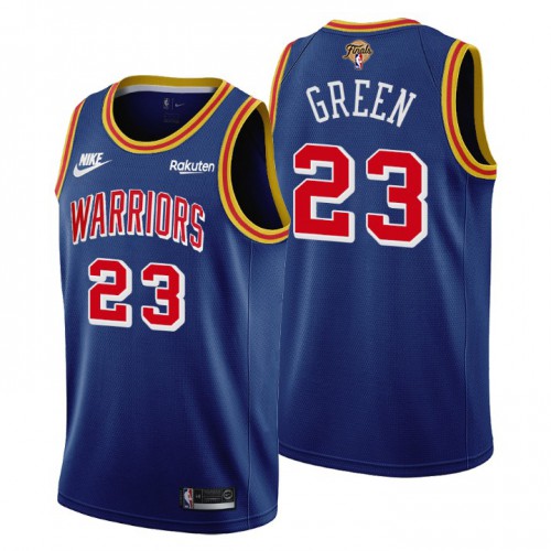 Golden State Golden State Warriors #23 Draymond Green Youth Nike Releases Classic Edition 2022 NBA Finals 75th Anniversary Jersey Blue Youth Golden State Golden State Warriors #23 Draymond Green Youth Nike Releases Classic Edition 2022 NBA Finals 75th Anniversary Jersey Blue Youth
