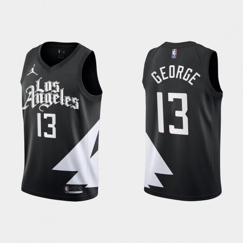 Los Angeles Los Angeles Clippers #13 Paul George Black Mens Nike NBA 2022-23 Statement Edition Jersey Mens Los Angeles Los Angeles Clippers #13 Paul George Black Mens Nike NBA 2022-23 Statement Edition Jersey Mens