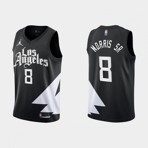Los Angeles Los Angeles Clippers #8 Marcus Morris Sr. Black Mens Nike NBA 2022-23 Statement Edition Jersey Mens Los Angeles Los Angeles Clippers #8 Marcus Morris Sr. Black Mens Nike NBA 2022-23 Statement Edition Jersey Mens