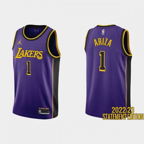 Los Angeles Los Angeles Lakers #1 Trevor Ariza Purple Mens Nike NBA 2022-23 Statement Edition Jersey Mens Los Angeles Los Angeles Lakers #1 Trevor Ariza Purple Mens Nike NBA 2022-23 Statement Edition Jersey Mens