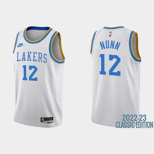 Los Angeles Los Angeles Lakers #12 Kendrick Nunn White Mens Nike NBA 2022-23 Classic Edition Jersey Mens Los Angeles Los Angeles Lakers #12 Kendrick Nunn White Mens Nike NBA 2022-23 Classic Edition Jersey Mens