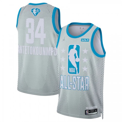 Milwaukee Bucks #34 Giannis Antetokounmpo Jordan Brand 2022 NBA All-Star Game Swingman Jersey – Gray Mens Milwaukee Bucks #34 Giannis Antetokounmpo Jordan Brand 2022 NBA All-Star Game Swingman Jersey – Gray Mens