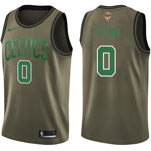 Nike Boston Celtics #0 Jayson Tatum Green Salute to Service 2022 NBA Finals Swingman Jersey Mens Nike Boston Celtics #0 Jayson Tatum Green Salute to Service 2022 NBA Finals Swingman Jersey Mens