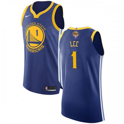Nike Golden State Warriors #1 Damion Lee Blue 2022 NBA Finals Authentic Icon Edition Jersey Mens Nike Golden State Warriors #1 Damion Lee Blue 2022 NBA Finals Authentic Icon Edition Jersey Mens