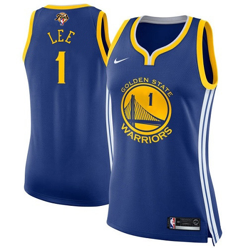 Nike Golden State Warriors #1 Damion Lee Blue Womens 2022 NBA Finals Swingman Icon Edition Jersey Womens Nike Golden State Warriors #1 Damion Lee Blue Womens 2022 NBA Finals Swingman Icon Edition Jersey Womens