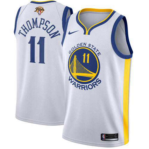 Nike Golden State Warriors #11 Klay Thompson White Womens 2022 NBA Finals Swingman Association Edition Jersey Womens Nike Golden State Warriors #11 Klay Thompson White Womens 2022 NBA Finals Swingman Association Edition Jersey Womens
