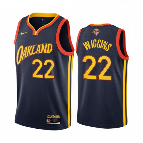 Nike Golden State Warriors #22 Andrew Wiggins Navy Swingman 2022 NBA Finals City Edition Jersey Mens Nike Golden State Warriors #22 Andrew Wiggins Navy Swingman 2022 NBA Finals City Edition Jersey Mens