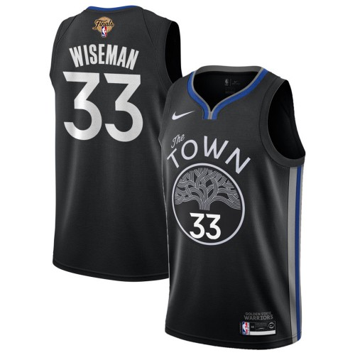 Nike Golden State Warriors #33 James Wiseman Black 2022 NBA Finals Statement Edition Jersey Womens Nike Golden State Warriors #33 James Wiseman Black 2022 NBA Finals Statement Edition Jersey Womens