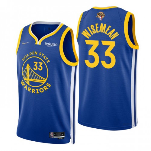 Nike Golden State Warriors #33 James Wiseman Royal Youth 2022 NBA Finals Icon Edition 75th Anniversary Diamond Swingman Jersey Youth Nike Golden State Warriors #33 James Wiseman Royal Youth 2022 NBA Finals Icon Edition 75th Anniversary Diamond Swingman Jersey Youth