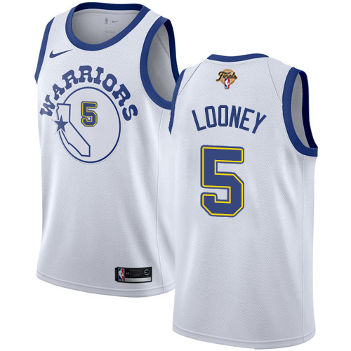 Nike Golden State Warriors #5 Kevon Looney White Throwback Youth 2022 NBA Finals Swingman Hardwood Classics Jersey Youth Nike Golden State Warriors #5 Kevon Looney White Throwback Youth 2022 NBA Finals Swingman Hardwood Classics Jersey Youth