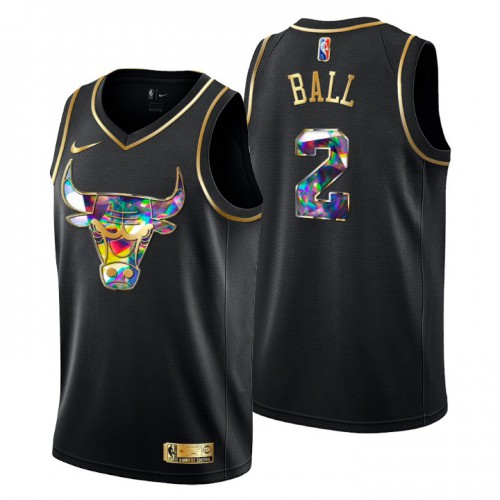 Chicago Chicago Bulls #2 Lonzo Ball Mens Golden Edition Diamond Logo 2021/22 Swingman Jersey – Black Mens Chicago Chicago Bulls #2 Lonzo Ball Mens Golden Edition Diamond Logo 2021/22 Swingman Jersey – Black Mens