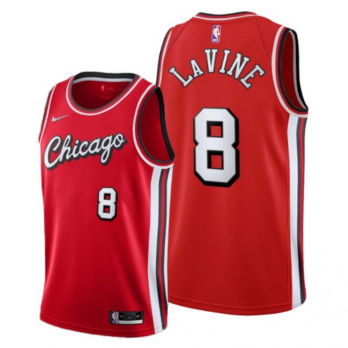 Chicago Chicago Bulls #8 Zach Lavine Youth 2021-22 City Edition Red NBA Jersey Youth Chicago Chicago Bulls #8 Zach Lavine Youth 2021-22 City Edition Red NBA Jersey Youth