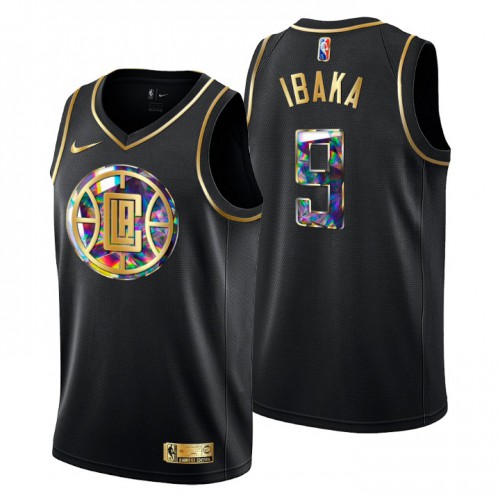 Los Angeles Los Angeles Clippers #9 Serge Ibaka Mens Golden Edition Diamond Logo 2021/22 Swingman Jersey – Black Mens Los Angeles Los Angeles Clippers #9 Serge Ibaka Mens Golden Edition Diamond Logo 2021/22 Swingman Jersey – Black Mens