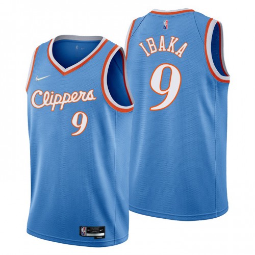 Los Angeles Los Angeles Clippers #9 Serge Ibaka Mens Nike Blue 2021/22 Swingman NBA Jersey – City Edition Mens Los Angeles Los Angeles Clippers #9 Serge Ibaka Mens Nike Blue 2021/22 Swingman NBA Jersey – City Edition Mens