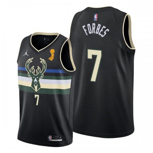 Milwaukee Milwaukee Bucks #7 Bryn Forbes Youth 2021 NBA Finals Champions Swingman Statement Edition Jersey Black Youth Milwaukee Milwaukee Bucks #7 Bryn Forbes Youth 2021 NBA Finals Champions Swingman Statement Edition Jersey Black Youth