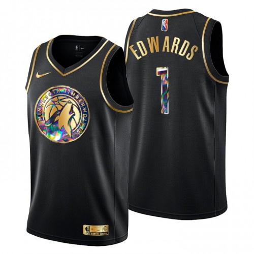 Minnesota Minnesota Timberwolves #1 Anthony Edwards Mens Golden Edition Diamond Logo 2021/22 Swingman Jersey – Black Mens Minnesota Minnesota Timberwolves #1 Anthony Edwards Mens Golden Edition Diamond Logo 2021/22 Swingman Jersey – Black Mens