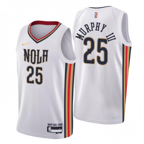 New Orleans New Orleans Pelicans #25 Trey Murphy III Mens Nike White 2021/22 Swingman NBA Jersey – City Edition Mens New Orleans New Orleans Pelicans #25 Trey Murphy III Mens Nike White 2021/22 Swingman NBA Jersey – City Edition Mens