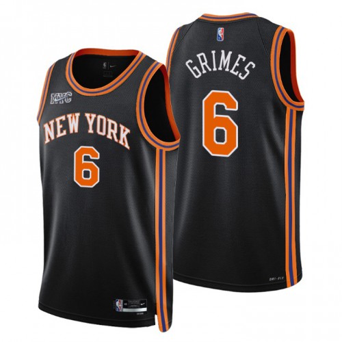 New York New York Knicks #6 Quentin Grimes Mens Nike Black 2021/22 Swingman NBA Jersey – City Edition Mens New York New York Knicks #6 Quentin Grimes Mens Nike Black 2021/22 Swingman NBA Jersey – City Edition Mens