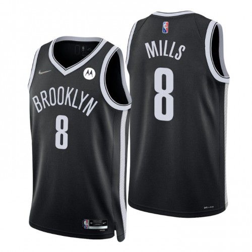 Nike Brooklyn Nets #8 Patty Mills Black Mens 2021-22 NBA 75th Anniversary Diamond Swingman Jersey – Icon Edition Mens Nike Brooklyn Nets #8 Patty Mills Black Mens 2021-22 NBA 75th Anniversary Diamond Swingman Jersey – Icon Edition Mens