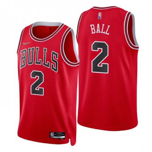 Nike Chicago Bulls #2 Lonzo Ball Red Mens 2021-22 NBA 75th Anniversary Diamond Swingman Jersey – Icon Edition Mens Nike Chicago Bulls #2 Lonzo Ball Red Mens 2021-22 NBA 75th Anniversary Diamond Swingman Jersey – Icon Edition Mens