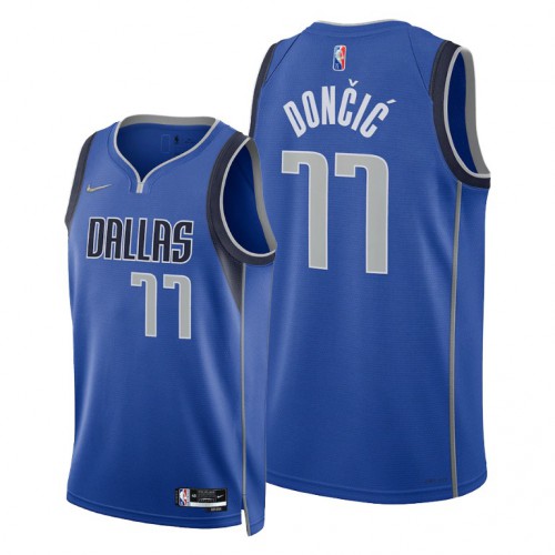 Nike Dallas Mavericks #77 Luka Doncic Womens 2021-22 75th Diamond Anniversary NBA Jersey Blue Womens Nike Dallas Mavericks #77 Luka Doncic Womens 2021-22 75th Diamond Anniversary NBA Jersey Blue Womens