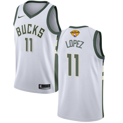 Nike Milwaukee Bucks #11 Brook Lopez Mens 2021 NBA Finals Bound Swingman Association Edition Jersey White Youth Nike Milwaukee Bucks #11 Brook Lopez Mens 2021 NBA Finals Bound Swingman Association Edition Jersey White Youth