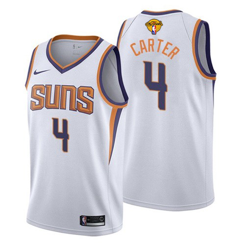 Nike Phoenix Suns #4 Jevon Carter Mens 2021 NBA Finals Bound Swingman Association Edition Jersey White Mens Nike Phoenix Suns #4 Jevon Carter Mens 2021 NBA Finals Bound Swingman Association Edition Jersey White Mens