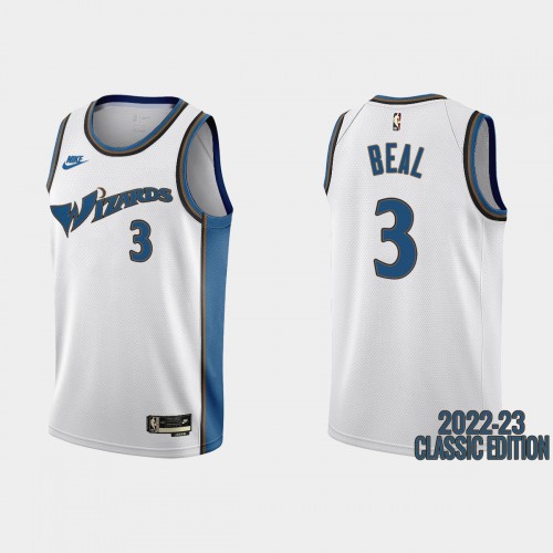 Washington Washington Wizards #3 Bradley Beal White Mens Nike NBA 2022-23 Classic Edition Jersey Mens Washington Washington Wizards #3 Bradley Beal White Mens Nike NBA 2022-23 Classic Edition Jersey Mens