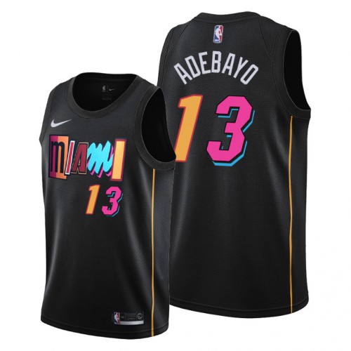 Miami Miami Heat #13 Bam Adebayo Womens 2021-22 City Edition Black NBA Jersey Womens Miami Miami Heat #13 Bam Adebayo Womens 2021-22 City Edition Black NBA Jersey Womens