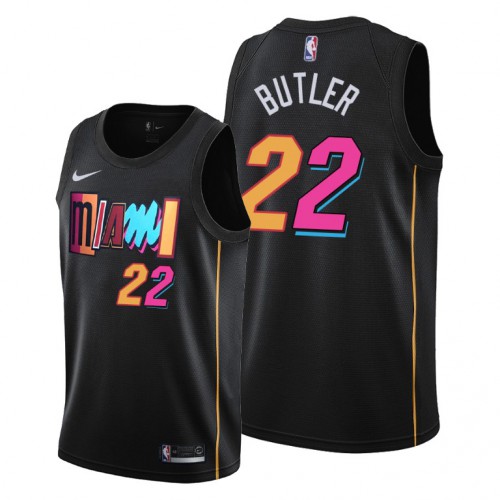 Miami Miami Heat #22 Jimmy Butler Youth 2021-22 City Edition Black NBA Jersey Youth Miami Miami Heat #22 Jimmy Butler Youth 2021-22 City Edition Black NBA Jersey Youth