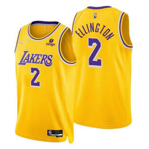 Nike Los Angeles Lakers #2 Wayne Ellington Gold Mens 2021-22 NBA 75th Anniversary Diamond Swingman Jersey – Icon Edition Mens Nike Los Angeles Lakers #2 Wayne Ellington Gold Mens 2021-22 NBA 75th Anniversary Diamond Swingman Jersey – Icon Edition Mens