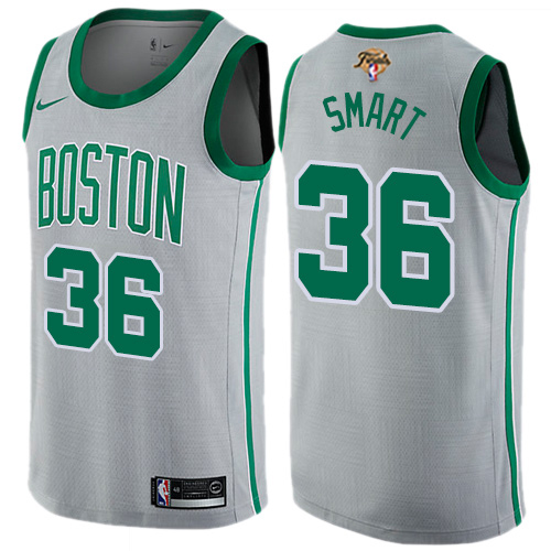 Nike Boston Celtics #36 Marcus Smart Gray Womens 2022 NBA Finals Swingman City Edition Jersey Womens Nike Boston Celtics #36 Marcus Smart Gray Womens 2022 NBA Finals Swingman City Edition Jersey Womens