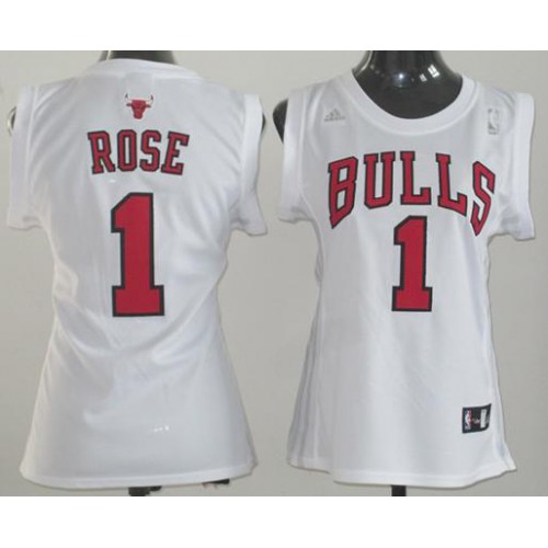 Cheap Women Chicago Bulls 1 Derrick Rose White Swingman Jersey Cheap Women Chicago Bulls 1 Derrick Rose White Swingman Jersey