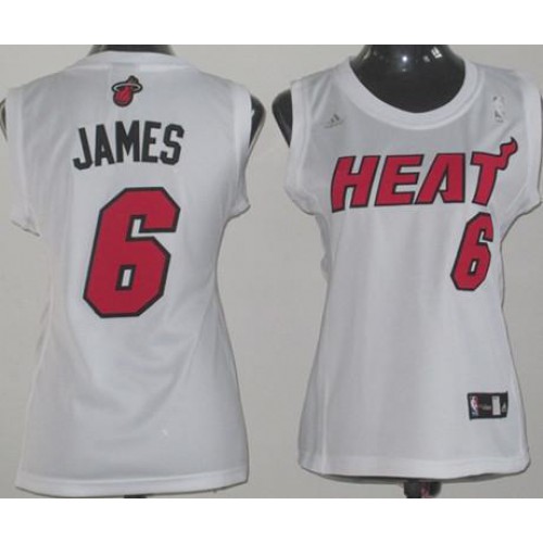 Cheap Women Miami Heat 6# LeBron James White NBA Jerseys Cheap Women Miami Heat 6# LeBron James White NBA Jerseys